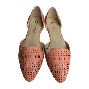 Restricted d'Orsay Coral Flats With Laser Cutout Open Women's SIZE: 8